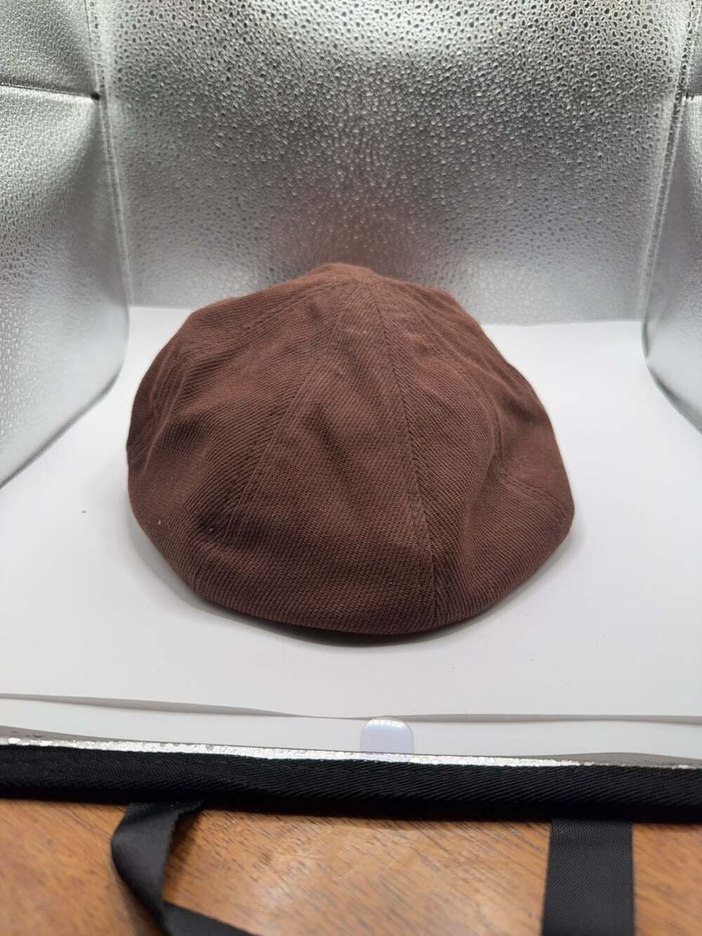 Adidas Originals Brown Herringbone Flat Cap Newsboy Hat